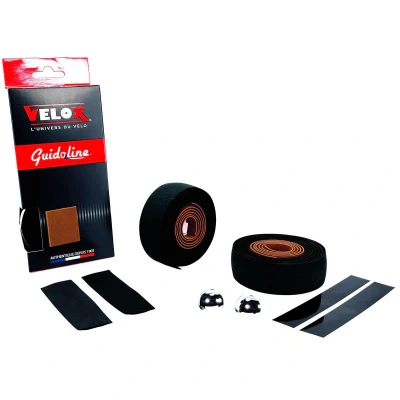 Afbeelding van Velox Stuurtape Maxi Cork Bicolor zwart/bruin (2st)