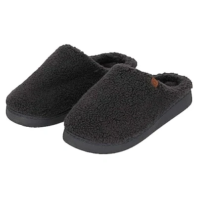 Afbeelding van Apollo Pantoffels heren Antraciet Teddy Wol maat 43/44 Sloffen 43