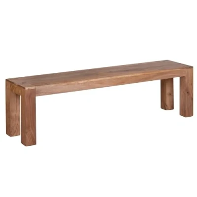 Afbeelding van FineBuy Eetkamerbank 160 x 45 35 cm Acacia Massief Hout Bankje Eettafel Zitbank Eetkamer Houten Bank zonder Rugleuning