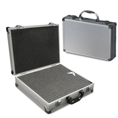 Afbeelding van PeakTech 7255 Universele koffer voor meetinstrumenten, robuuste draagkoffer, gereedschapsopslag, blokschuimplaten, schuimbekleding, afsluitbaar, stofbescherming, M 295 x 195 70 mm P