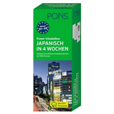 Afbeelding van PONS Power Vokabelbox Japanisch in 4 Wochen