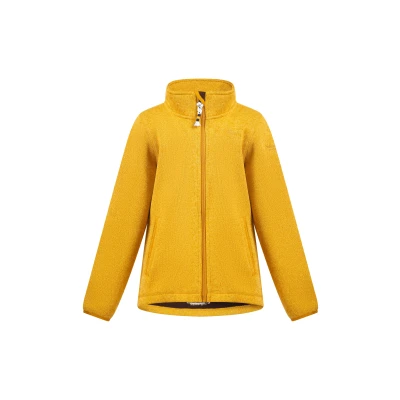 Afbeelding van Gebreid fleecejack DREIMASTER 98 / Mosterd Melange 100% Polyester
