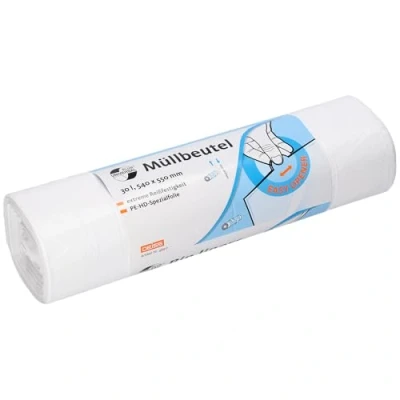Afbeelding van DEISS UNIVERSELE vuilniszak wit 25 30 liter, 100 stuks