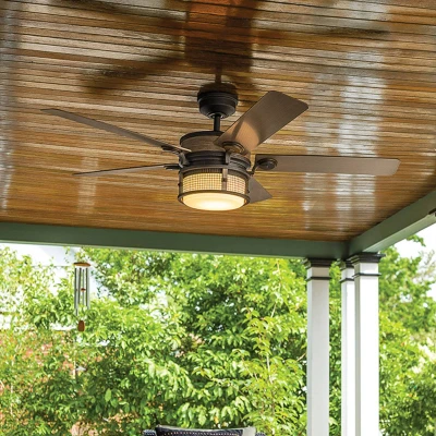 Afbeelding van KICHLER LED plafondventilator Ahrendale, IP44