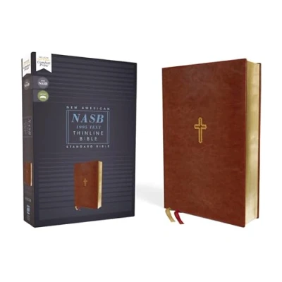Afbeelding van NASB, Thinline Bible, Leathersoft, Brown, Red Letter Edition, 1995 Text, Comfort Print