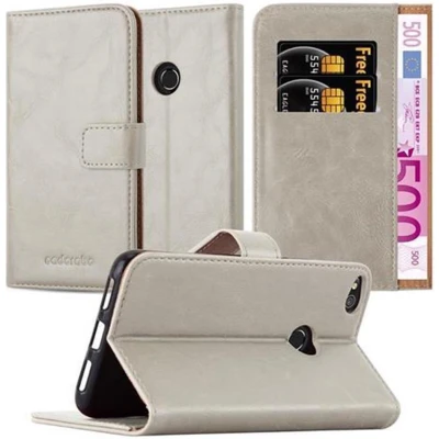 Afbeelding van Cadorabo Hoesje geschikt voor Huawei P8 LITE 2017 / P9 in CAPPUCCINO BRUIN Beschermhoes met magnetische sluiting, standfunctie en kaartvakje Book Case Cover Etui