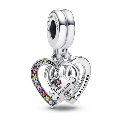Afbeelding van Pandora 792239C01 Hangbedel Puzzle Piece Hearts Splittable Friendship
