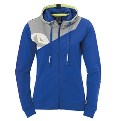 Afbeelding van Kempa Core 2.0 Hood Jacket Dames Royal Blauw Donker Grijs Melange Maat 2XL