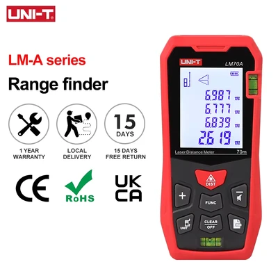 Afbeelding van UNI T laserafstandsmeter 70m nauwkeurigheid 2mm (LM70A)