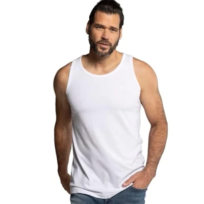 Afbeelding van JP 1880, Heren, grote maten, tanktop, sneeuwwit, 8XL