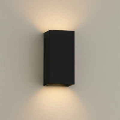 Afbeelding van Searchlight Square Wandlamp 6,7 X 15,5 Cm Zwart