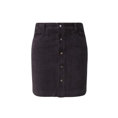 Afbeelding van QS MIT Knopfleiste Kokerrok, Dames, Maat: 32, Grau