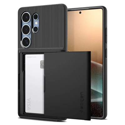 Afbeelding van Samsung Galaxy S25 Ultra Hoesje Kunststof Spigen Hardcase/Backcover Zwart Telefoonhoesje Shockproof/Valbescherming