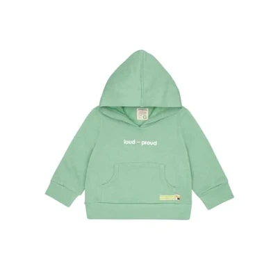 Afbeelding van loud + proud Uniseks kinderhoodie met logo, van biologisch katoen, GOTS gecertificeerd, bamboo, 116