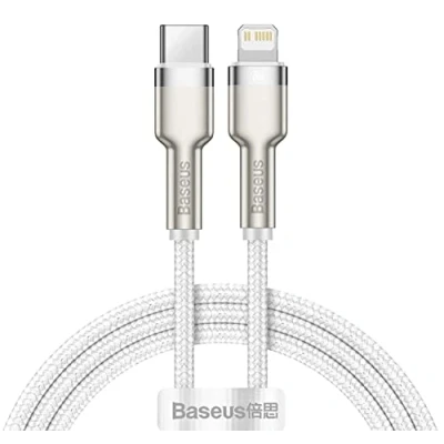 Afbeelding van Baseus Cafule Series USB C naar Apple Lightning Kabel PD 20W 1m Wit