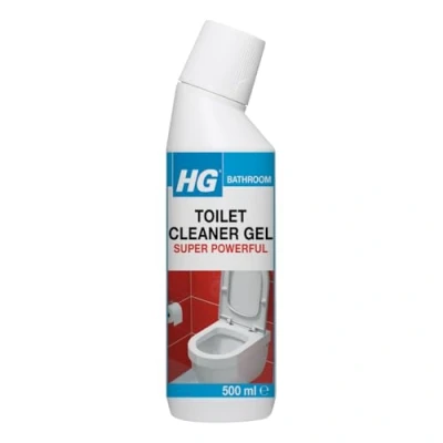 Afbeelding van HG Toiletreiniger Gel Super krachtig, effectieve badkamer/wc ontkalker reinigt toiletpot &amp; onder loo rand, kalkaanslag en vlekverwijderaar (500 ml) 322050106