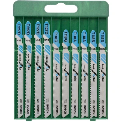 Afbeelding van Bosch DIY 10 delig Decoupeerzaagblad set metaal voor zagen in
