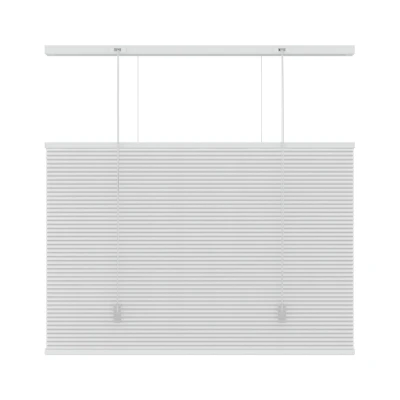 Afbeelding van Plissegordijn Honingraat 25 mm Smart Top Down Bottom up Verduisterend White 140x180 (Wit)