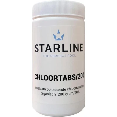 Afbeelding van Starline Chloortabs 200 1 Kg Wit Zwembad Schoonmaak