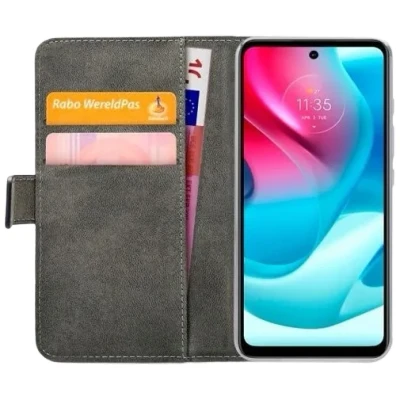 Afbeelding van Mobilize PU leer Book Case Zwart Motorola Moto G60s