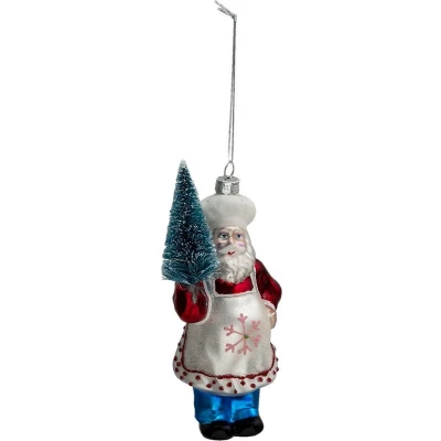 Afbeelding van Clayre &amp; Eef Multi Kerstbal kerstman 9*5*16 cm 6GL3326