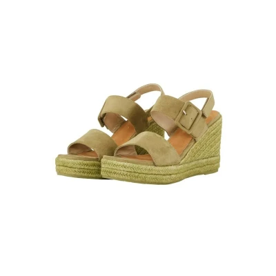 Afbeelding van TOM Tailor Licence MIT Schnalle Espadrilles, Dames, Maat: 39, Green Polyester