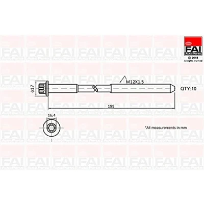 Afbeelding van Boutkit, cilinderkop FAI AutoParts B1756