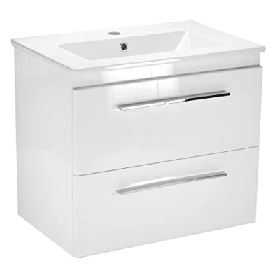 Afbeelding van paplinskimoebel badmeubel met wastafel 60cm x 40cm 53,5cm badkamer wastafelmeubel badkamermeubels
