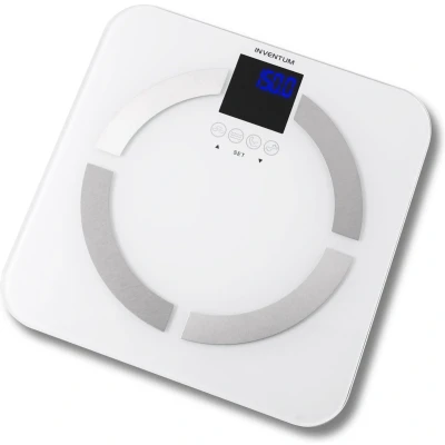 Afbeelding van Inventum Pw720Bg Digitale Personenweegschaal Zilver/Wit