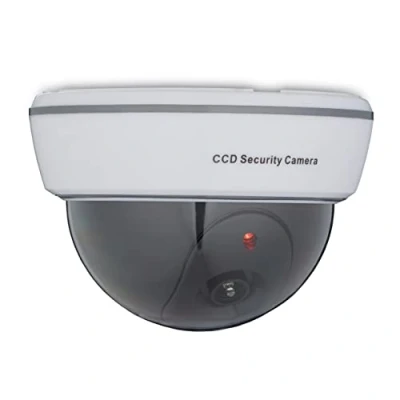 Afbeelding van Relaxdays dummy dome camera nepcamera knipperende led binnen &amp; buiten wit