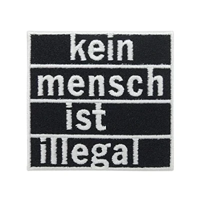 Afbeelding van Finally Home patch om op te strijken Geen mens is illegaal patches, strijkplaatje,