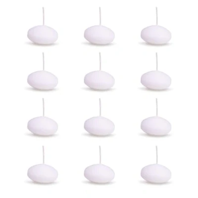Afbeelding van DONAU HOME Set drijvende kaarsen, wit, 12 stuks, 2,8 x Ø 4,8 cm, 4 uur brandduur, warme theelichtjes, voor diner, bruiloft, Valentijnsdag