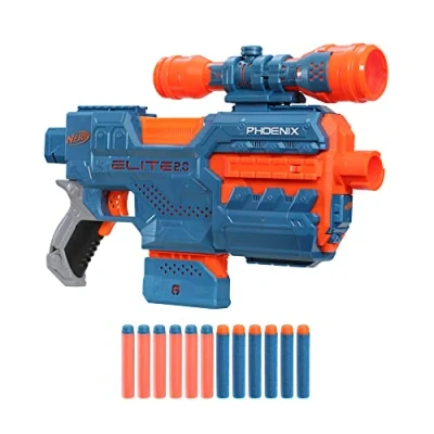 Afbeelding van Nerf Elite 2.0 Phoenix CS 6 gemotoriseerde blaster, 12 Darts, telescoop, clipmagazine, met uitbreidingsmogelijkheden