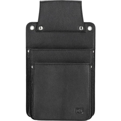 Afbeelding van Double D Leren Horeca Portemonnee Holster Kelnerbeurs Riem Leer Zwart