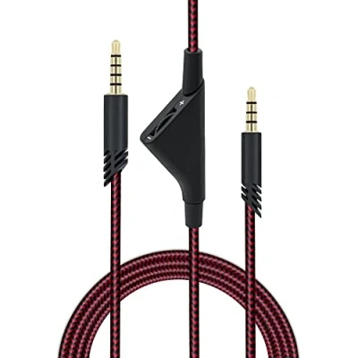 Afbeelding van Mcbazel Replacement audio AUX cable with volume control for Astro A10/A30/A40 headset PS5/PS4/Xbox One/Series S/X/PC/smartphone via a 3.5mm jack 2m
