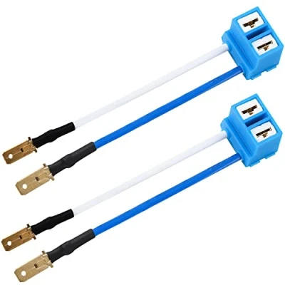 Afbeelding van Greluma 2 St H7 Koplamp Lamp Haakse Keramische Socket Plug Connector Adapter Kabelboom