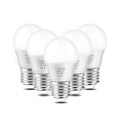 Afbeelding van Vicloon 5 stuks E27 ledlampen, G45 ledlampen 3 W, vervangt 25 W gloeilampen, 280 lumen, 6500 K wit licht, AC 220 V 240 V, niet dimbaar, spaarlamp, 270 stralingshoek, LED globe lampen.
