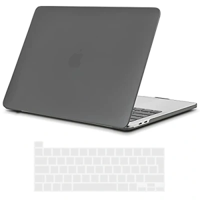 Afbeelding van TECOOL Case Hoes voor MacBook Pro 16 inch 2020 2019 Touch Bar, Slim Plastic Harde Koffer Bescherming Mat Hardcase en EU Toetsenbord Cover, [NIET Compatibel met 2021 Mac M1 A2485], grijs