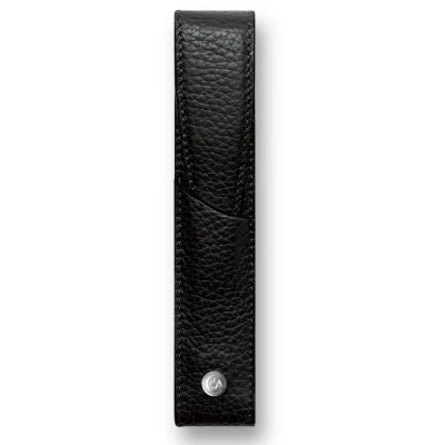 Afbeelding van Caran d&#039;Ache Leman leren single pen case, zwart, 1 Stück (1er Pack), pennenetui