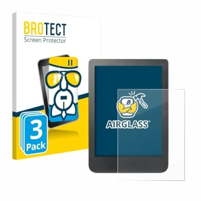 Afbeelding van BROTECT Screenprotector voor Kobo Clara HD (6&quot;) / BW Colour Folie Beschermfolie Beschermglas transparant (3 Stuks)