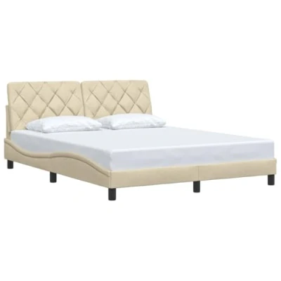 Afbeelding van Bedframe stof crmekleurig 160x200 cm