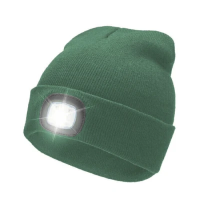 Afbeelding van Muts met LED Oplaadbare Army Green