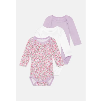 Afbeelding van NAME IT BABY romper NBFBODY set van 3 paars/roze/groen