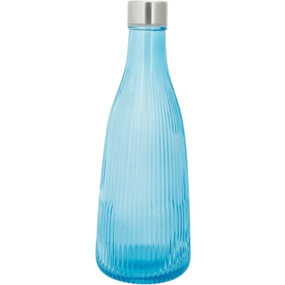 Afbeelding van Cosy &amp; Trendy Waterkaraf Atla met RVS Dop Glas Azure Blue 1 liter