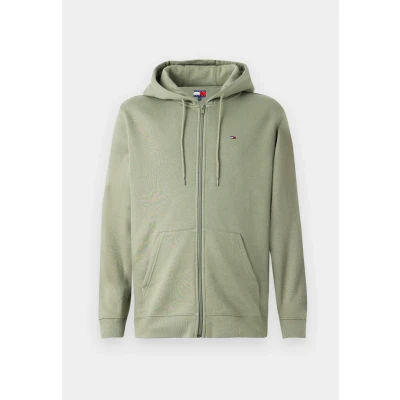 Afbeelding van Tommy Jeans FLAG ZIP THRU Hoodie, Heren, Maat: 60, Utility sage