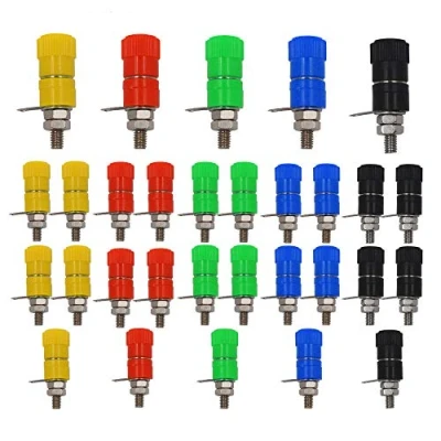 Afbeelding van Senven Profession Bananenstekers, 30 stuks, 4 mm, bananensteker, bananenstekker, vrouwelijke stekker, bananenpaneel, 5 kleuren