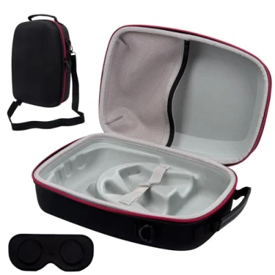 Afbeelding van Growalleter Draagtas voor Oculus/Meta Quest 3 Accessoires, Travel Case, VR Headset Case Meta 3, compatibel met de meeste hoofdband op markt (zwart)