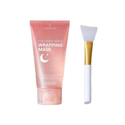 Afbeelding van Collagen Night Wrapping Mask,Hydrolyzed Peel Off Facial Mask,2.53 Fl.Oz,Elasticity &amp; Hydration Care,Tight Skin,Reduces Sagging Dullness,Hydrolyzed For Glowing Skin (1pcs)