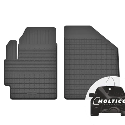 Afbeelding van moto MOLTICO Vooraan rubberen matten auto, 2 delige set, all weather vloermatten met rand, antislip en waterdichte autotapijten geschikt voor Citroen C3 Picasso 2008 2017