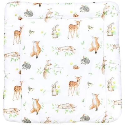Afbeelding van TupTam Baby Aankleedkussen met Patronen, Bosdieren/Egel/Hert/Vos/Konijn/Beige, 75 x 85 cm